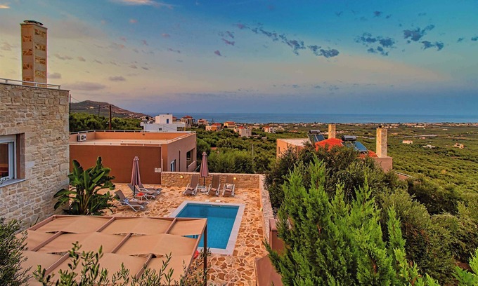 Marathokefala Villa | Rose Villa - Theo Villas With Sea View