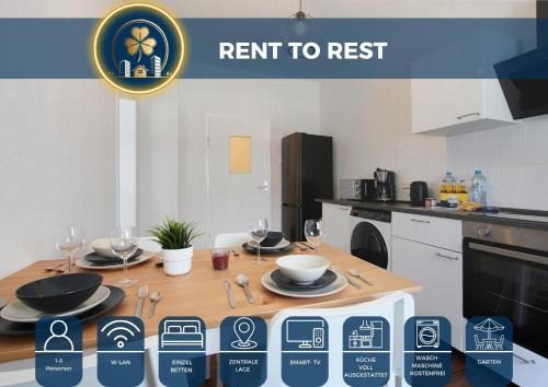 Uckendorf Apartment | RtR Gelsenkirchen - Bis zu 8 Personen - Voll ausgestattet - Modern - Garten - SMART TV - WIFI