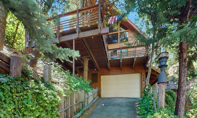 Cedar Glen House | Rustic, wooded escape near the village w/a lovely deck