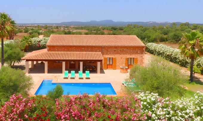 Campos Villa | Sa Vinya 405 fantastic rustic finca with private pool, terrace, garden and air conditioning