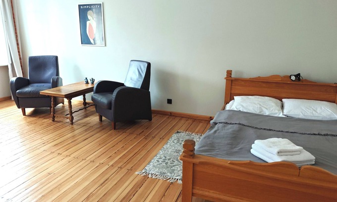 Lodz Apartment | Sage Green Cosy Studio