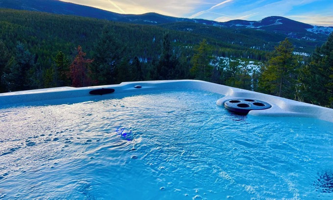 Shadow Mountain House | SALT WATER HOT TUB at Rabbit Hole A Frame In the Woods