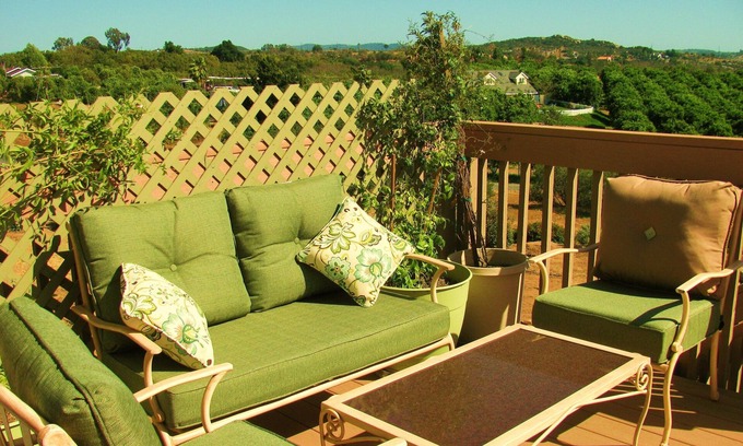 Valley Center Apartment | San Diego Country Barndominium, Mountain Views, Spa, Deck, & More.