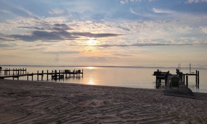 Hague House | Sea Glass Beach House! Large sand beach, dock and hot tub! Pets welcome!