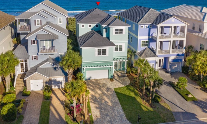 Palm Coast House | Sea Glass – Oceanfront Home with Private Pool in Cinnamon Beach!