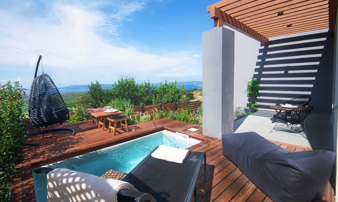 Pylos-Nestoras Villa | Sea View Villa with Private Jacuzzi in Foinikounta - Villa Terra - Dimeli Villas