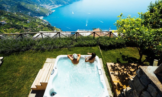 Ravello Villa | Sea View Villa in Ravello with lemon pergola, gardens & jacuzzi -ideal for elope