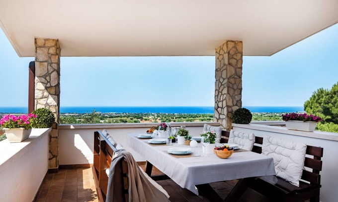 Polignano a Mare Villa | Sea view villa, 3 km from sea and town, private pool, playground