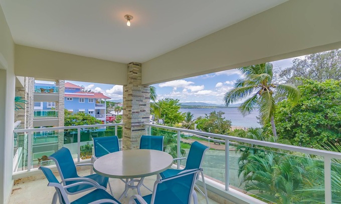 El Batey Apartment | Sea-views central condo with pool, BBQ. Guest-friendly, near sandy beach!