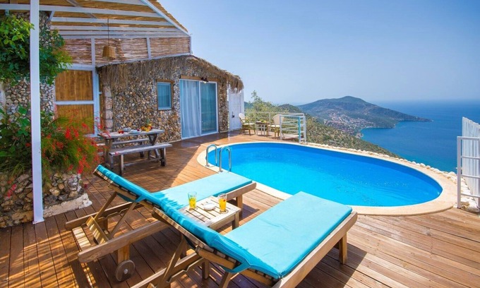 Kalkan Villa | Secluded Honeymoon Villa with Spectacular Sea View