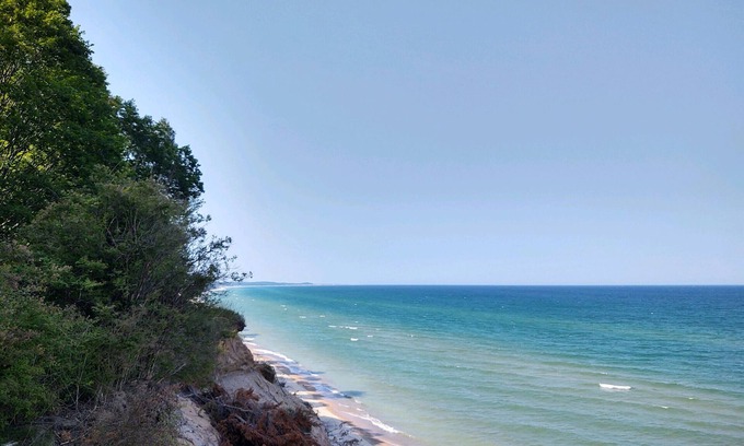 Manistee Cabin | Secluded log cabin in Manistee Nat'l Forest with access to Lake Michigan beach.