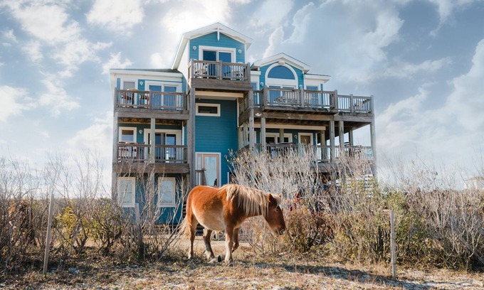 Carova Beach House | Secluded OBX beach house on the 4x4 beaches of Carova!