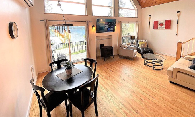 Blind Bay House | Shuswap Views Semi-Lakefront A-Frame Sleeps 4 King Bed Bunks Beach