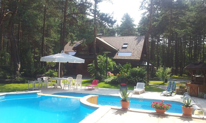 Siewierz House | Siewierz: Traditional wooden dacha, private pool, possibility of sleeping 10