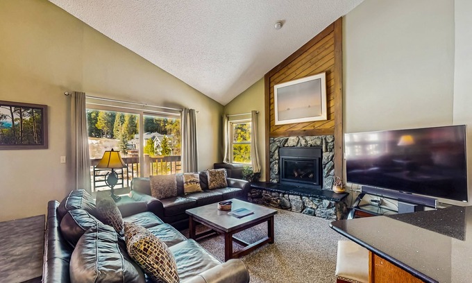 Four O'Clock Condo | Ski-in/out condo with pool, hot tub - steps to Snowflake Lift