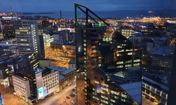 Maakri Apartment | Skyview Suite - Breathtaking Views From Bed and From Jacuzzi. City Center Skyscraper Upper Floors