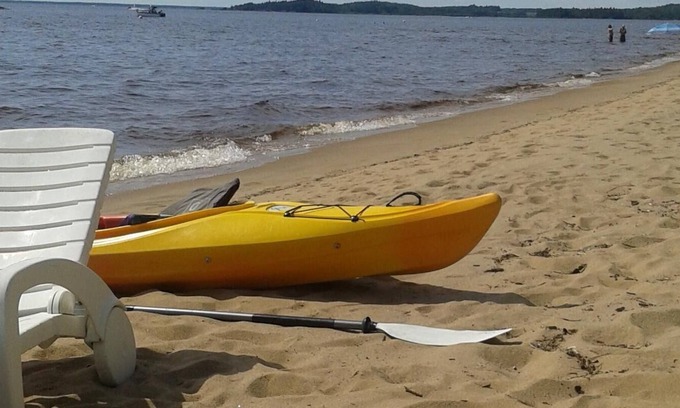 Saint-Henri-de-Taillon House | Snowmobile paradise, sandy beach, crystal clear water and comfort assured.