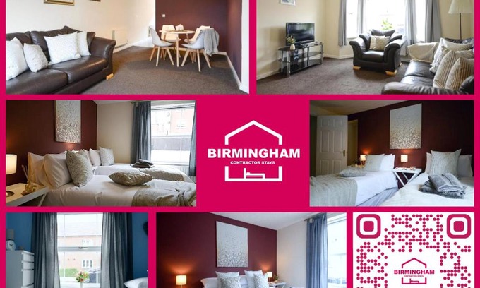 Solihull Apartment | Solihull 2 Bedroom Ground Floor Apartment with Parking - Available for Long Stays