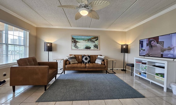 South Padre Island Condo | Spacious 3rd Floor Condo - Minutes from Beach or Bay - with shared Pool!