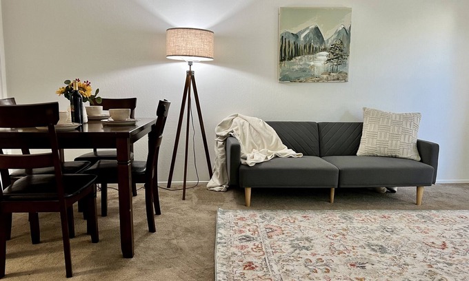 Downtown Burlingame Apartment | Spacious Downtown Burlingame Apt. with Driveway Parking & Private Patio 1/1