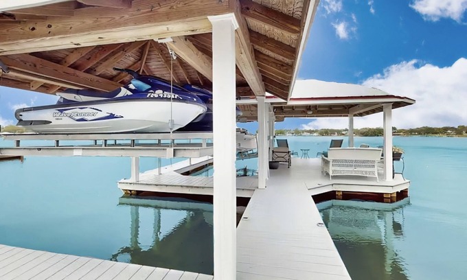 Lake Placid House | Spacious lakefront house with private dock , gas grill, deck and patio