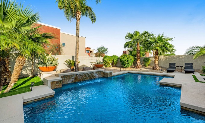 Chandler House | Spacious, single-level home with a private pool, hot tub, fast WiFi, & game room