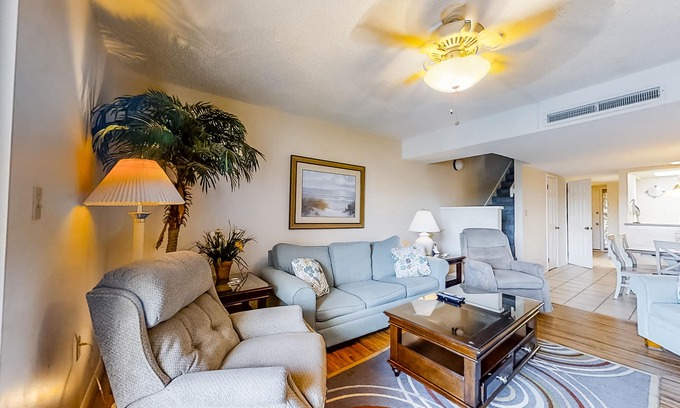 Folly Field Condo | Spacious Villa with Shared Pool, Hot tub & Lagoon Views - Walk to Beach