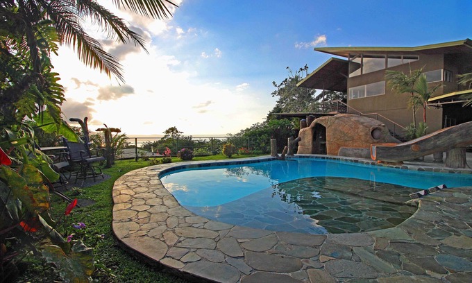 Venado House | Spectacular Volcano And Lake Views, Modern Bali-style House