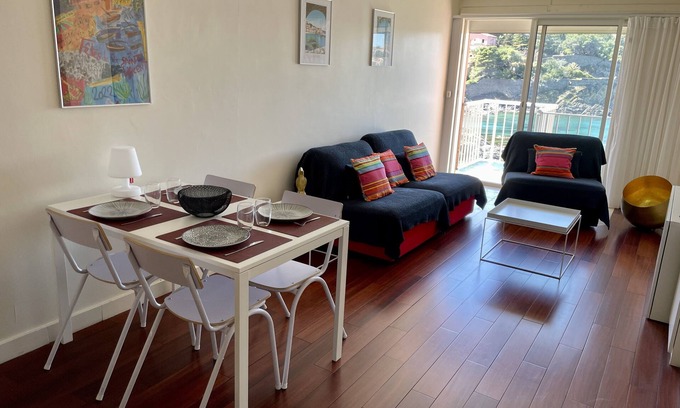 Port-Vendres Apartment | Splendide appartement climatisé avec vue sur mer et clocher - Parking et Wifi