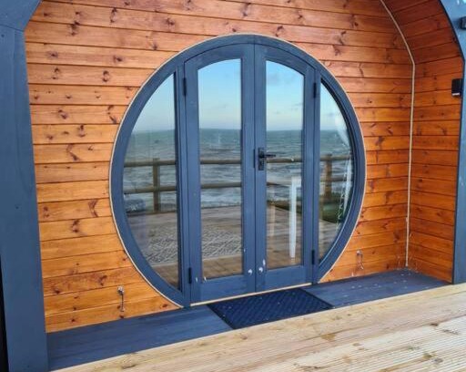 Isle of Thanet Ski Chalet | Spring Tide Cliff Top Glamping Pod with direct Sea Views