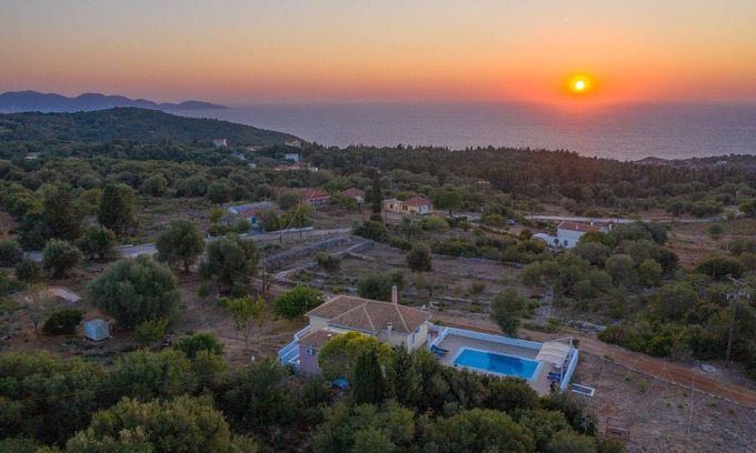 Markoulata Villa | Spyros Villa near Fiskardo, Private Pool Overflow 4x8m, panoramic sea view