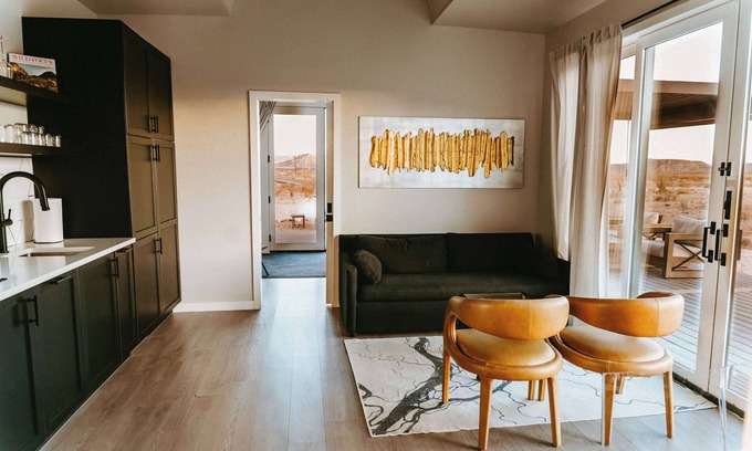 Study Butte-Terlingua Cabin | Stardust Big Bend Luxury A-Frame#2 with a fab view
