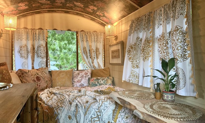 Bridgetown House | Stay in a gorgeous, vintage, very elegant, warm, cosy & characterful Gypsy Wagon