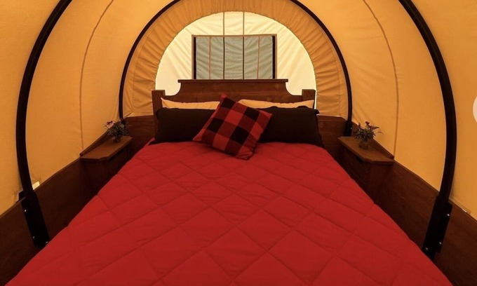Lancaster Cabin | Stay in a unique Conestoga Wagon with room for 4