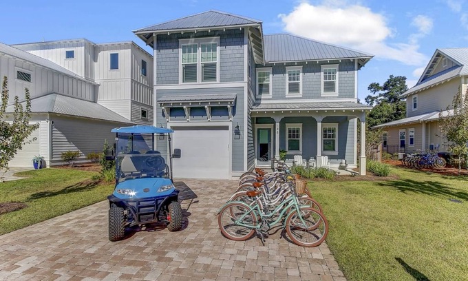 West Panama City Beach House | Stay on 30A: Coastal Blessings on 30A, Bikes, Golf Cart, & Community Pool!
