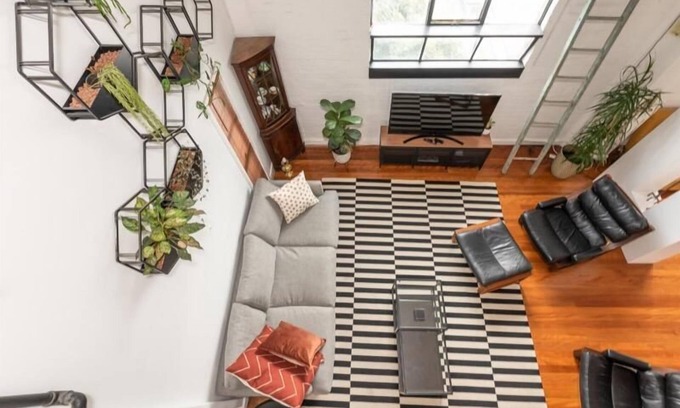 Collingwood North Apartment | StayCentral - Fitzroy Converted Warehouse Penthouse - Rose St, Fitzroy - 2 Bedrooms, 2 Beds, 1 Bathrooms, 1 secure undercover parking spot and 1 permit for street parking.