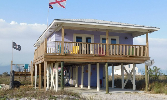 Fort Morgan House | Steps Away from Sugar White Sand from this 2 bedroom/2 bath Family Beach Home