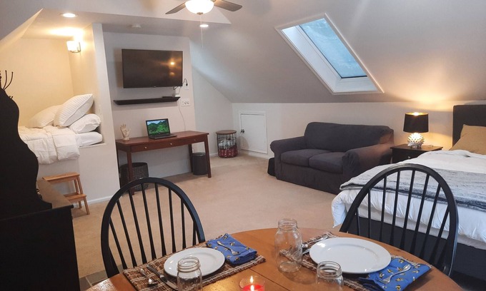 Grantham Apartment | Studio 154 tucked away, peaceful and convenient access to the upper valley NH.