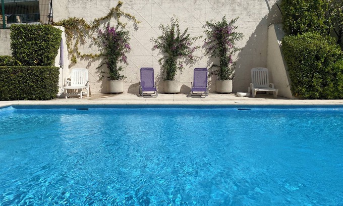 Juan-les-Pins Apartment | Studio 26 m2 with pool & private parking