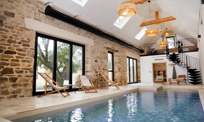 Saint-Evarzec Apartment | STUDIO ALEZAN 2 PERS with terrace/indoor pool - spa -sauna.