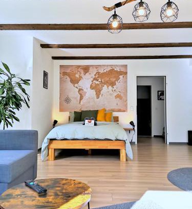 Offenburg Apartment | Studio-Apartment mit Garten, Parkplatz & Küche