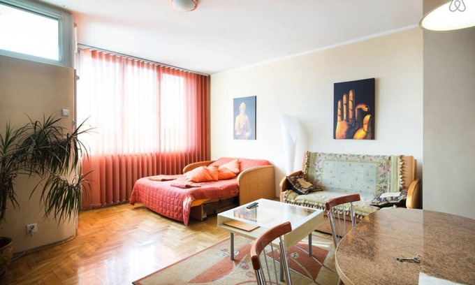 Wesoła Zachod Apartment | Studio Ekstaza It consists of 1 bedroom with open kitchen.