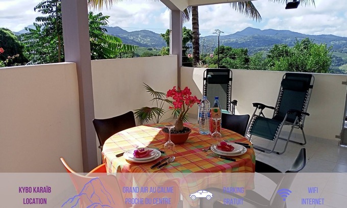 Sainte-Marie Apartment | Studio Paradis Caché Sainte-Marie Kybo Karaib Location pkg Mtgne
