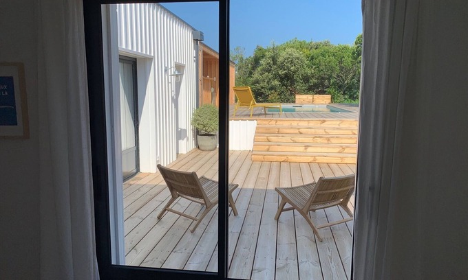 Soulac-sur-Mer House | Studio pour 2 Personnes dans Villa Bord de mer Avec Piscine Chauffée