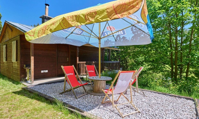 Mlade Buky House | Stunning private villa for 4 guests with WIFI, pool, TV, patio and pets allowed