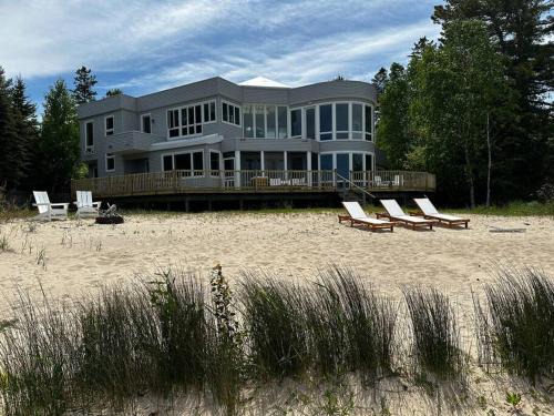 Cheboygan House | Stunning Beachfront Retreat, Sleeps 12