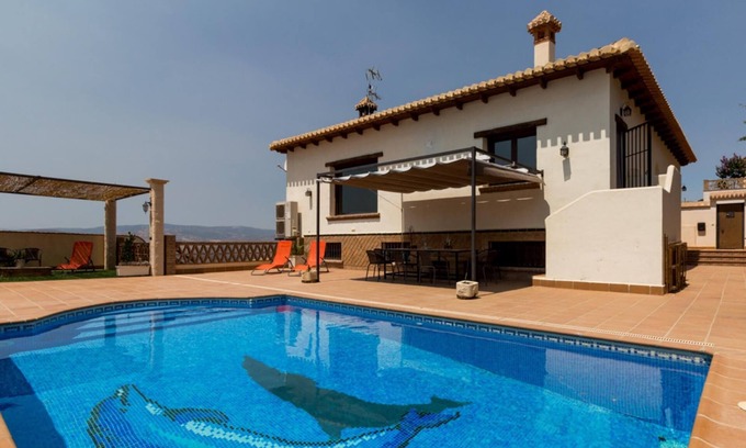 Durcal Villa | Stunning house with views, pool and terrace
