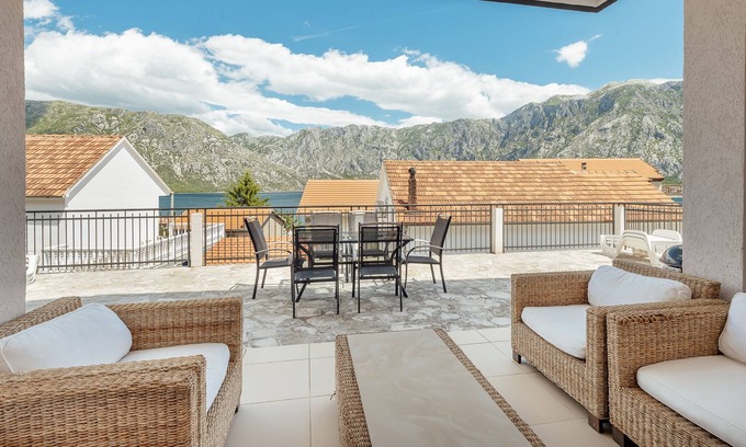 Prcanj Apartment | Stunning Mountain and Sea Views With Pool & Private Terrace in Kotor Bay