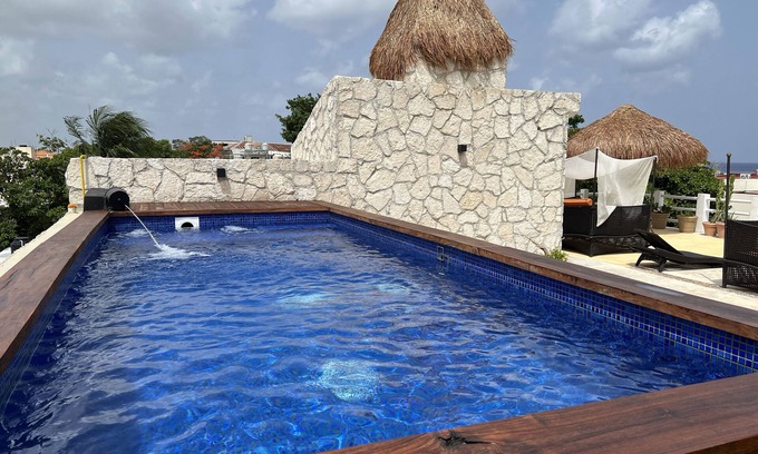 Colonia Centro Apartment | Stunning rooftop villa with ocean views
