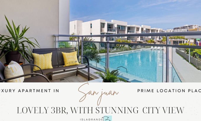 Isla Verde Apartment | Stunning New 3/2 Condo, near Beach & SJ Airport. 2 Pools, WiFi, AC